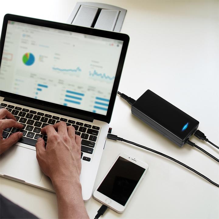 Produktbild LogiLink USB-C-Tischladeadapter für 2 Geräte, 1x USB-C PD & USB-A, 112 W (112 W)