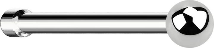 Star Piercing Nasenstecker gerade silber mit Kugel (Chirurgenstahl 316L, ohne Messing)