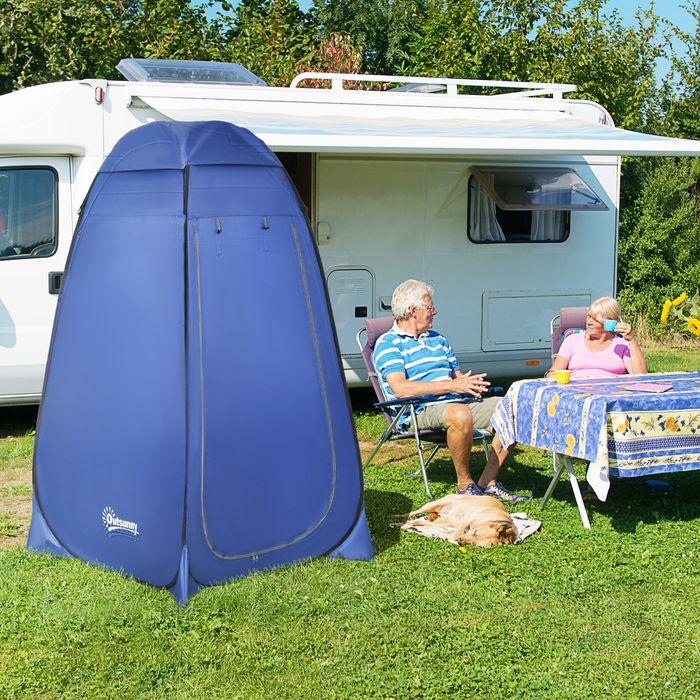 Actual product image Swisshandel24 Pop up toilet tent Mobile camping shower tent Changing room tent with inner pocket Shower cubicle (1 person)