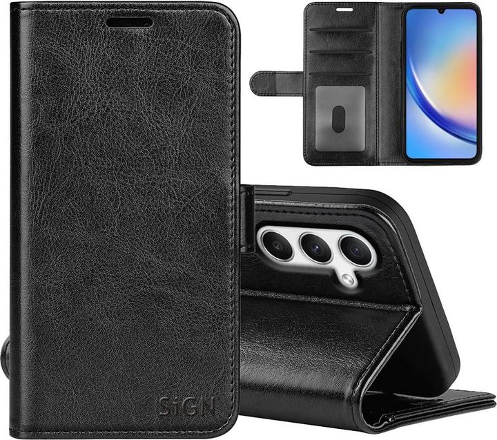SIGN Wallet Cover for Samsung Galaxy A35 - Black (Samsung Galaxy A35)