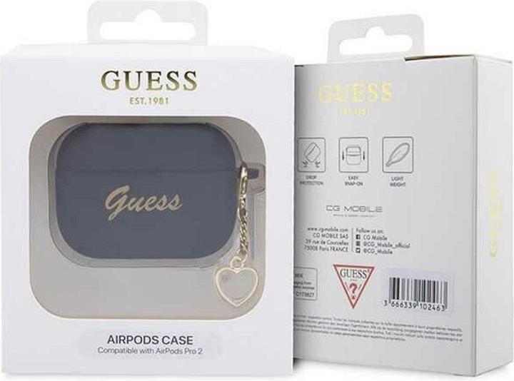 Produktbild Guess 4G Charms Heart Silicone Case für Apple Airpods Pro 2 - black (Kopfhörer Tasche)