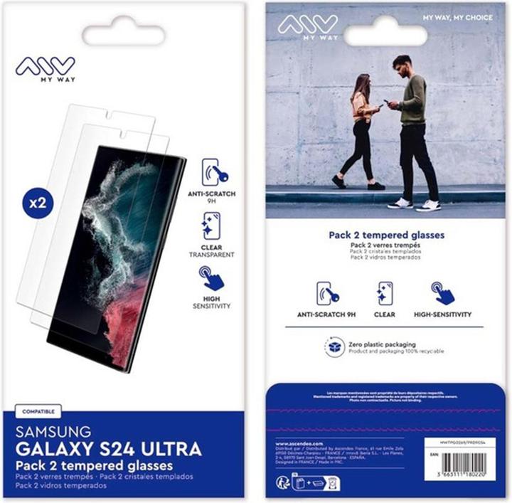 Image du produit My Way Pack 2 Verres Trempes Samsung Galaxy S24 Ultra (2 pièce(s), Samsung Galaxy S21)