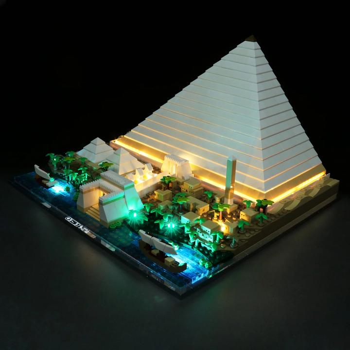 BrickBling LED Licht Set für LEGO Cheops-Pyramide (21058) inkl. Fernbedienung