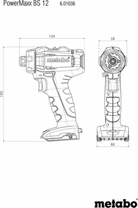 Image du produit Metabo PowerMaxx BS 12 (Fonctionnement sur batterie)