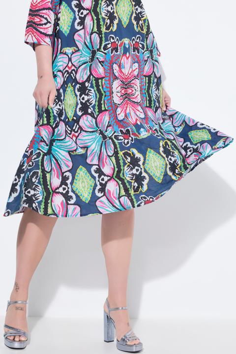 Produktbild Miamoda Midikleid, A-Linie, florales Muster, 3/4-Ärmel (52)