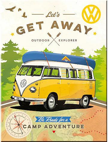 Immagine prodotto Nostalgic-Art Merchandising Calamita VW Bulli Let's Get Away 8x6 cm