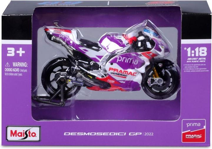 Actual product image Maisto Moto GP Motorcycle 1/18 #89 Martin 2022