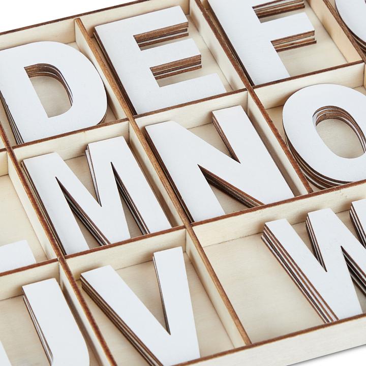 Immagine prodotto Relaxdays Set di lettere in legno da 104 pezzi