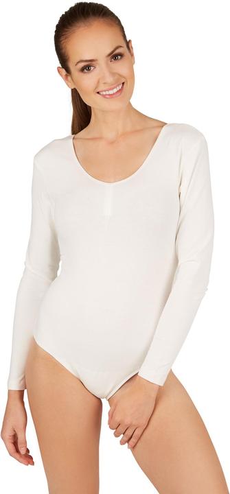 Dressforfun Damen Langarm-Body mit Rundhals-Ausschnitt