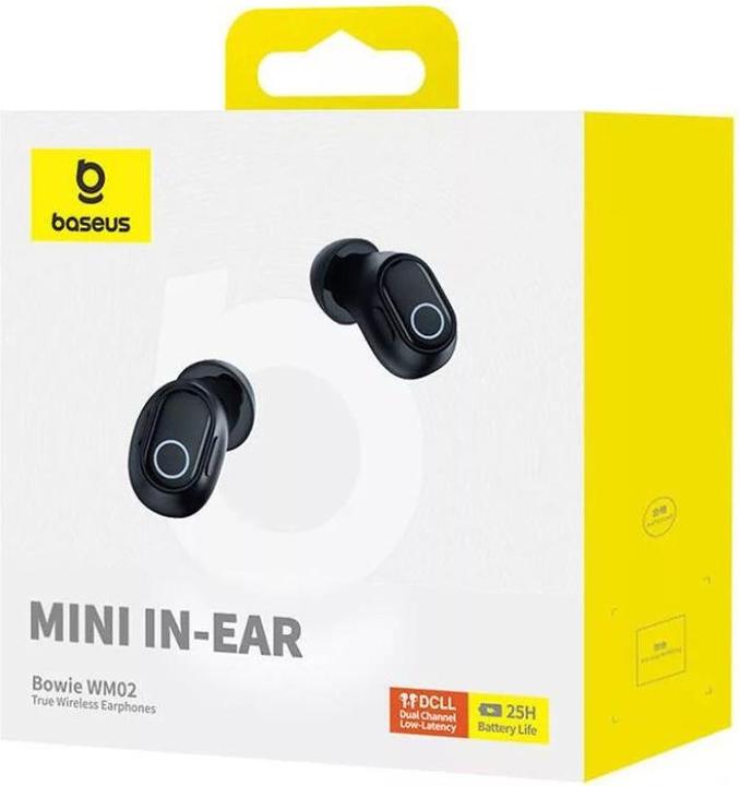 Produktbild Baseus Wireless headphones Bowie WM02 TWS, Bluetooth 5.0 (black) OS (5 h, Kabellos)