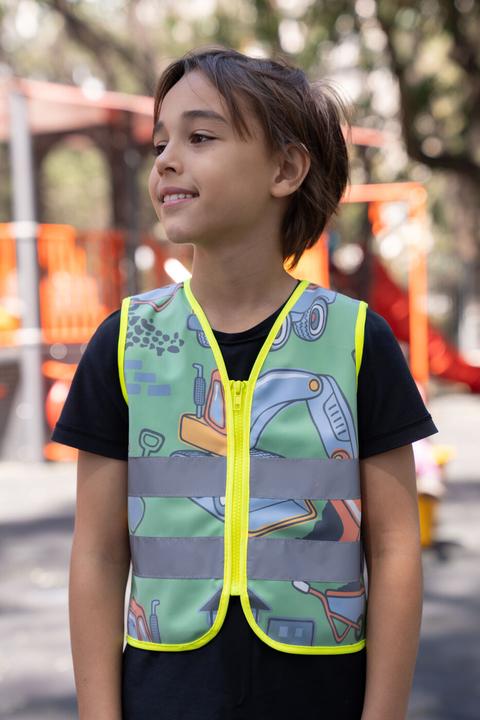 Produktbild Korntex Kinder Warnweste Working Heroes Hellgrün/Baustelle CO2 Neutral XXS EN 17353 ® ACTWORCON (XXS)