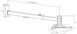 Image du produit Sunne PRO05 - Mur - 10 kg - argent - 360° - -15 - 15° - 48 cm (Mur)