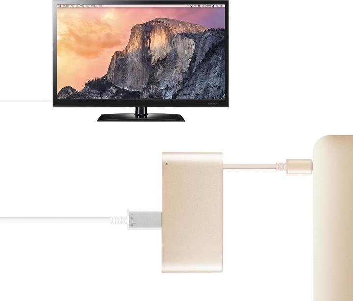 Image du produit Moshi Adaptateur USB-C multiport or (USB-C, 3 Ports)