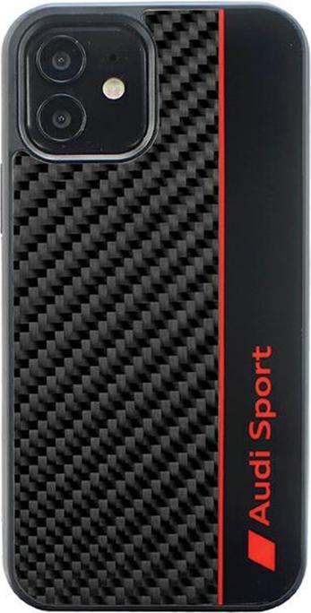 Produktbild Audi Carbon Fiber Stripe iPhone 12/12 Pro 6.1" czarny/black hardcase AUS-TPUPCIP12P-R8/D1-BK (Apple iPhone 12, Apple iPhone 12 Pro)