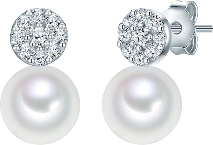 Immagine prodotto Valero Pearls Perla d'acqua dolce d'argento con zirconia cubica da donna - 32360 (Perle, Argento 925)