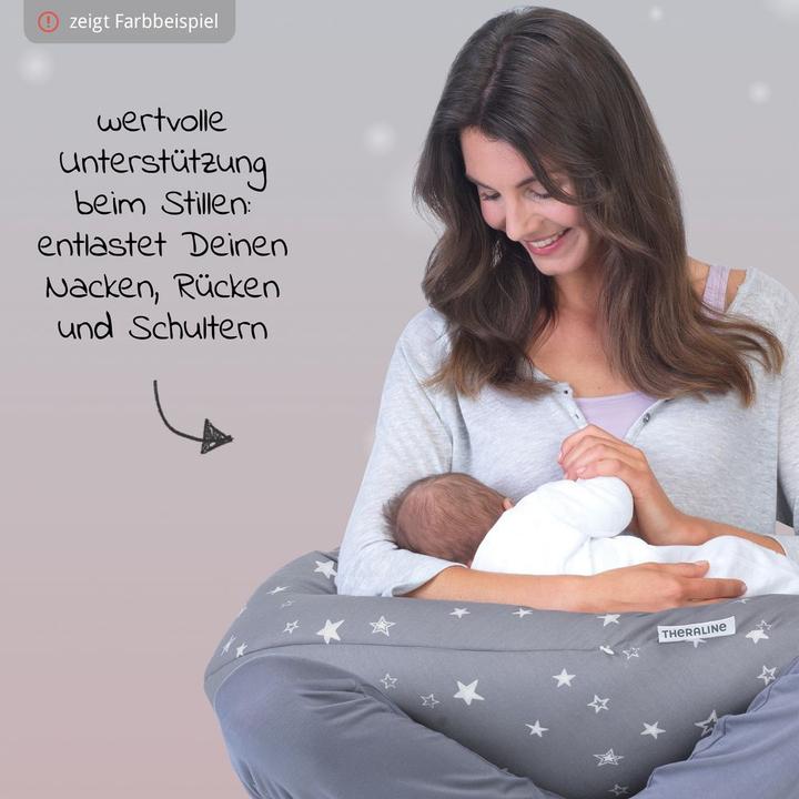 Actual product image Theraline Nursing pillow "The Original" with polyester hollow fibre filling incl. cover 190 cm (190 cm)