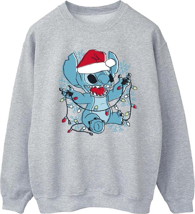 Disney Lilo And Stitch Christmas Lights Sketch Sweatshirt (XL)