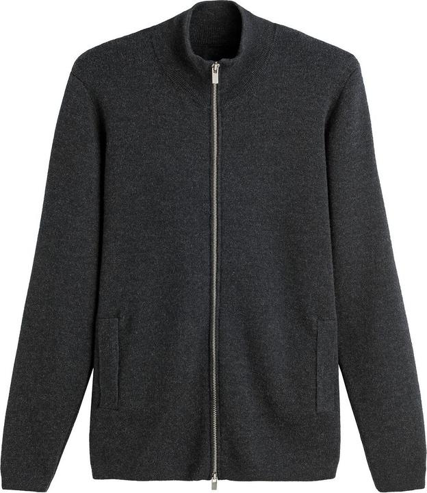 Actual product image La Redoute Collections Signature Merino Wool Cardigan with Zipper (XXL)