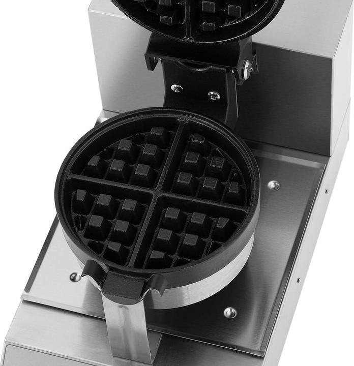 Actual product image Royal Catering Waffle Maker with LED - Rotatable - 1300 W - Round