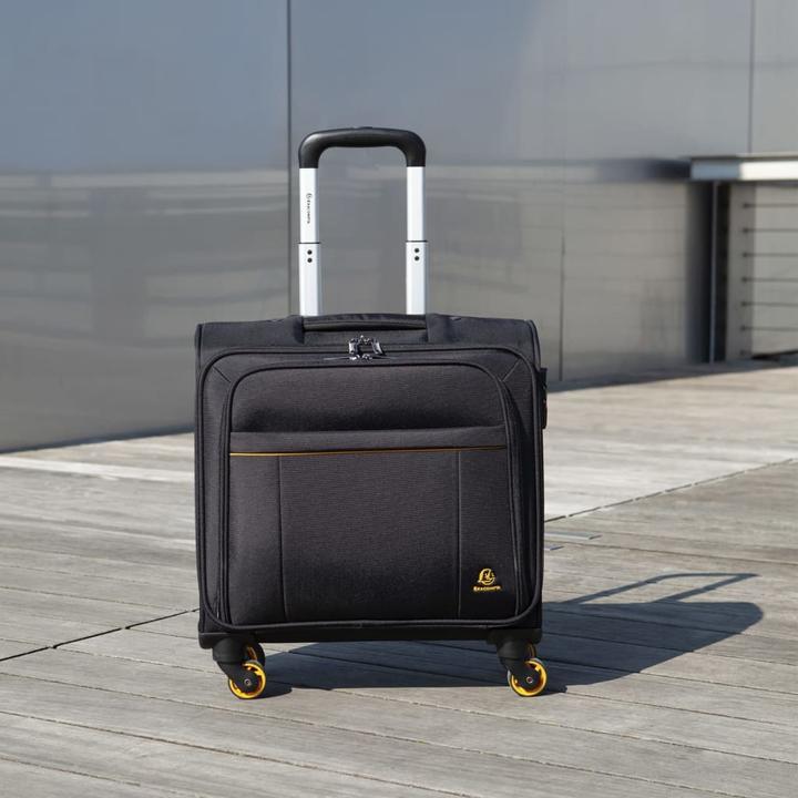 Image du produit Exacompta Trolley pour ordinateur portable Exactive® 48 x 42 x 23 cm (L x H x P) Polyester noir/orange (50.57 l, M (50 - 90l))