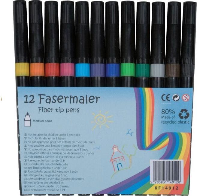 Produktbild Q-Connect Faserschreiber 12 Farben (12 Farben, 1 x)