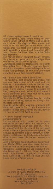 Image du produit Marlies Möller Masque de beauté de luxe au caviar doré Après-shampooing (200 ml)