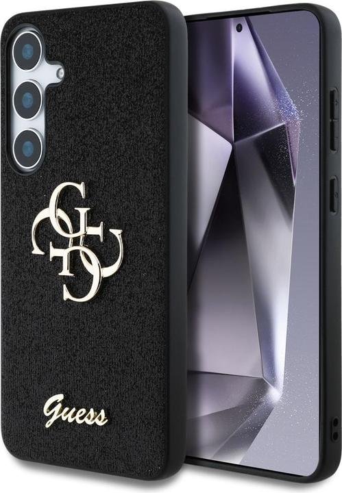 Actual product image Guess Etui Fixed Glitter Big 4G Metal Logo do Samsung Galaxy S25 Plus czarny (Samsung Galaxy S25+)