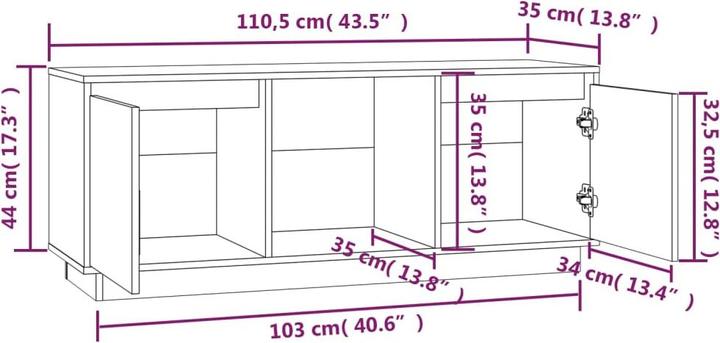 Produktbild VidaXL Vihaan (110.5 x 35 x 44 cm)