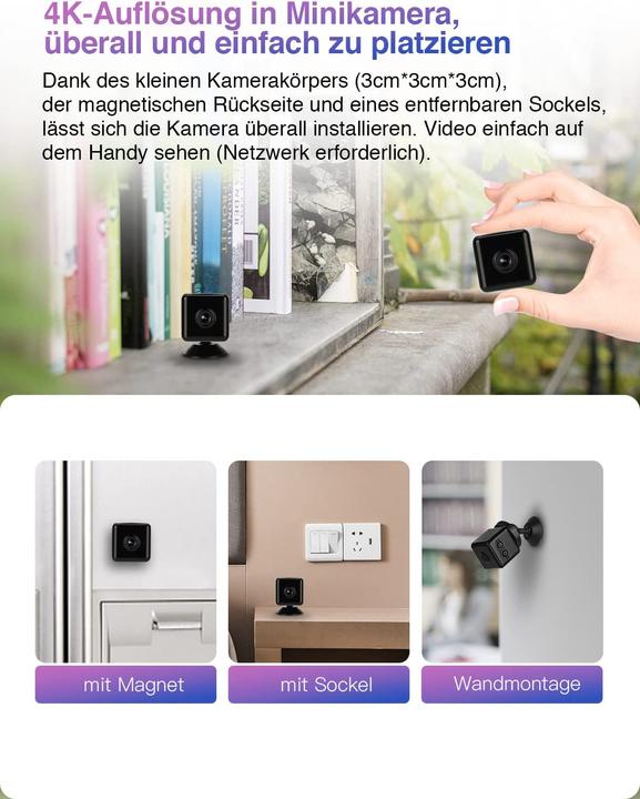 Immagine prodotto Wiwacam Mini telecamera 4K HD