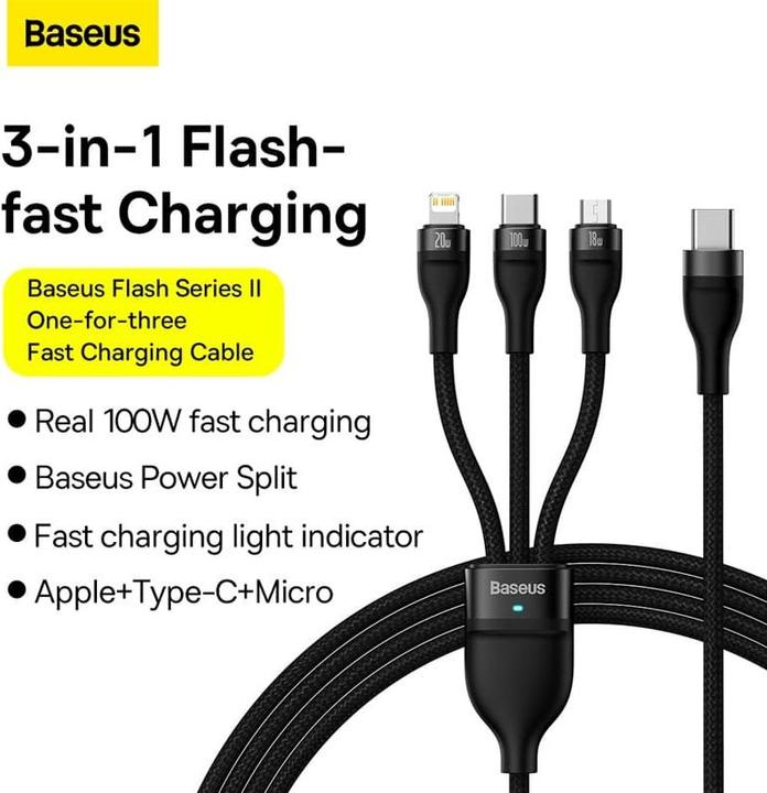 Produktbild Baseus Flash Series II (1.50 m, USB 3.2 Gen 1, 100 W)