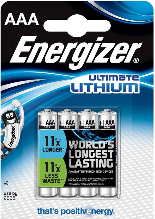 Immagine prodotto Energizer Ultimate Lithium (4 pz., AAA, 1150 mAh)