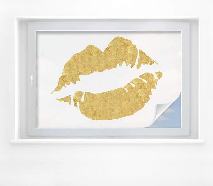 Produktbild Trenddeko Gold Lips (100 x 70 cm)