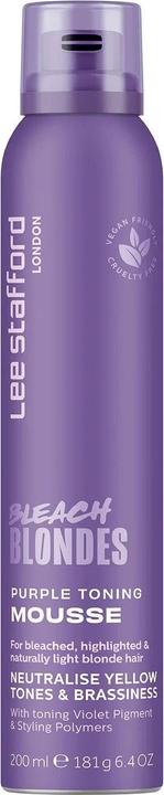Actual product image Lee Stafford Bleach Blondes Purple Toning Mousse 200 ml (200 ml, Foaming agent)