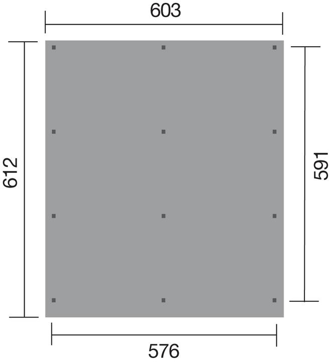 Actual product image Weka Holzbau Flat roof double carport 618 Gr.2 with PVC roof panels