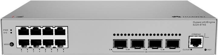Produktbild Huawei S220-8T4S 8x10/100/1000BASE-T ports 4xGE SFP ports AC power eKit (8 Ports)