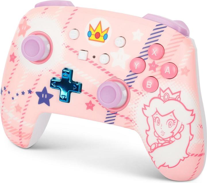 PowerA Enhanced Wireless Controller Princess Peach Plaid (Switch, Switch Lite, Switch OLED)