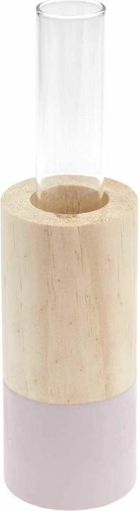 Rico Design Wooden vase with test tube, lilac.700697