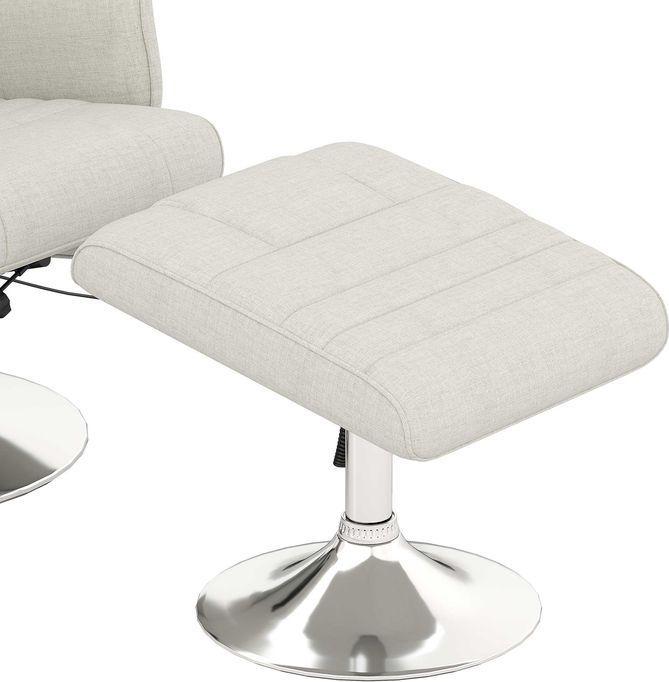 Produktbild Swisshandel24 Massagesessel mit Fusshocker, elektrischer Relaxsessel mit Liegefunktion Creme