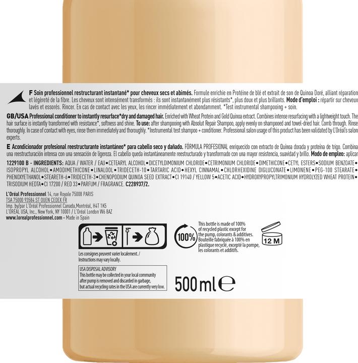 Immagine prodotto L'Oréal Professionnel Riparazione assoluto (500 ml)