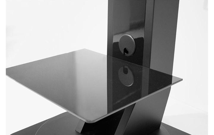 Produktbild Gisan TV Standfuss auf verdeckten Rädern, bis zu 75" und 55kg, höhenverstellbar und drehbar, schwarz (75", 55 kg)