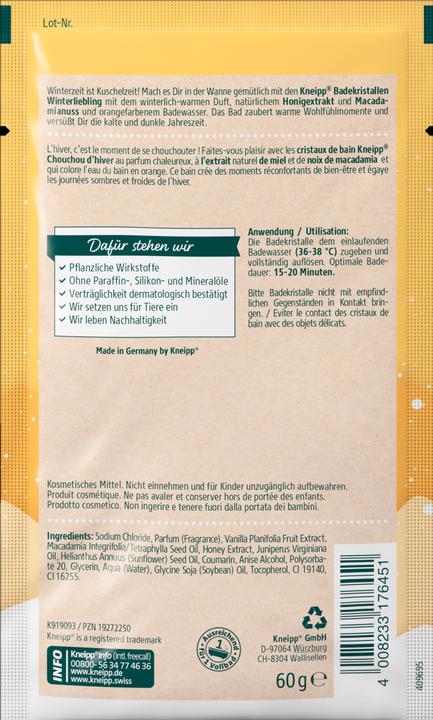 Nährwerte und Zutaten Kneipp Winterliebling (Badesalz)