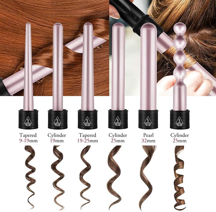 Actual product image Nwouiiay Curling Iron 6 in 1 (32 mm, 9 mm, 19 mm, 25 mm)