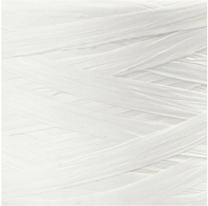 Produktbild Creativ Company Papierband Raffiabast 8 mm x 100 m, Weiss (Geschenkband, 1 x)