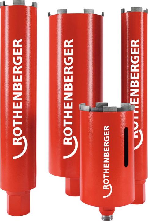 Rothenberger Couronne diamantée DX High Speed Dry 1 1/4″ Ø 52 mm Longueur 330 mm Nombre de segments 3 Support (52 millimètres)