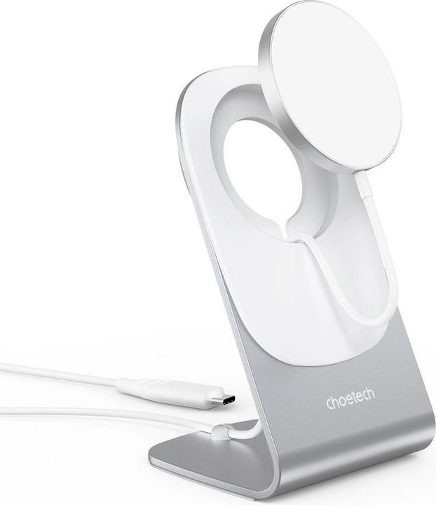 Choetech 15W Qi wireless inductive charger with MagSafe white (H046+T518-F) (15 W)