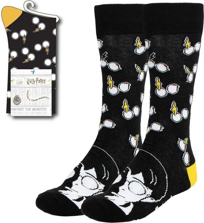 Cerdá Harry Potter Socken Harry Black and White 38-45 (Einzelpack, 38 - 45)