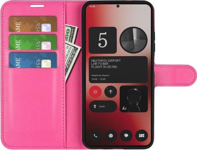 Actual product image MU Classic Litchi Leather Bookcover Series (Nothing Phone (2a))