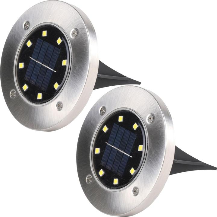 Actual product image Benson Home LED garden ground light, solar, IP44, set of 2 (IP44)
