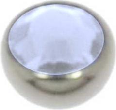 Actual product image Bijouteria 1.2mm Titanium piercing part (Swarovski Crystal, Titanium)
