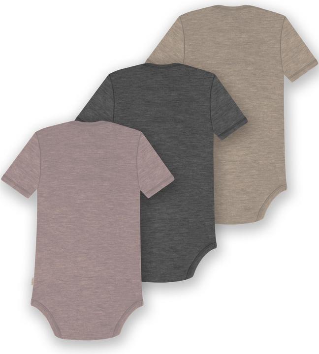 Immagine prodotto Normani Set di 3 body baby in merino a maniche corte "Tauranga" - 9299 (98)